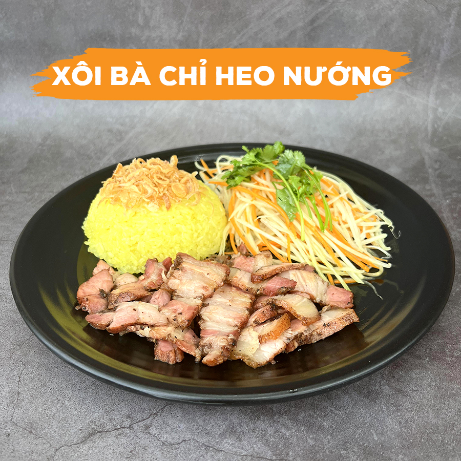 Xôi ba chỉ heo nướng hồng Kông giá bao nhiêu